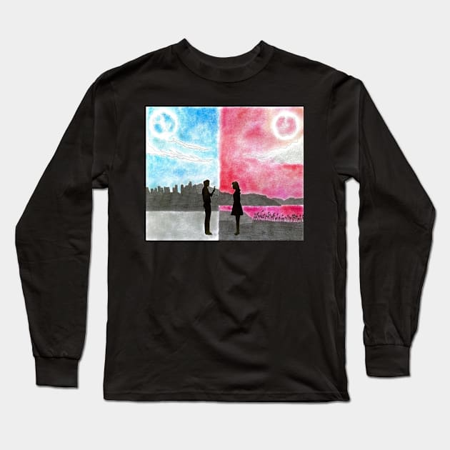 TWO WORLDS APART Long Sleeve T-Shirt by kazartsy